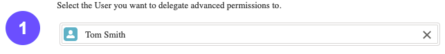 Select User for Delegation