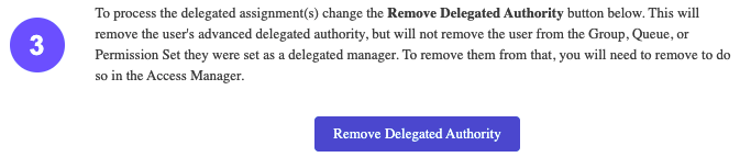 Remove Delegated Authority