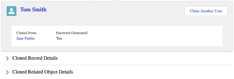 Clone User Success